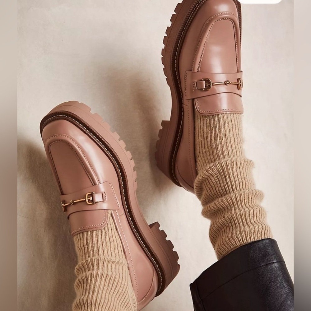 Anthropologie x Sam Edelman Laurs Chunky Sole Loafers in Honey - Picture 2 of 13